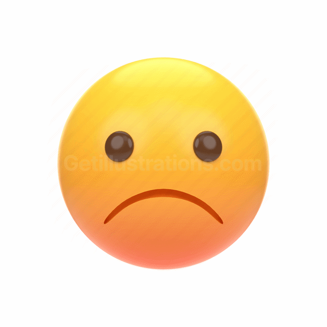 emoticon, emoji, sticker, face, sad, unhappy, center